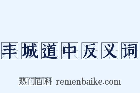 丰城道中反义词是什么意思的图片